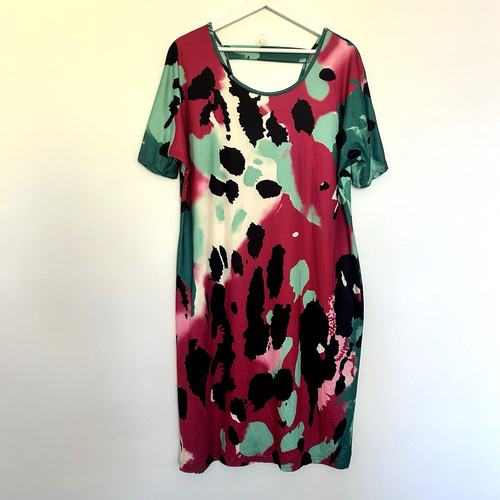 Abstraktes jersey etuikleid - abstraktes,